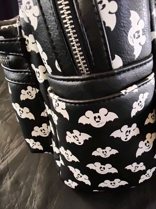 Loungefly Disney Mickey Mouse Bat Mini Backpack Black White Disney Franchise main image 4